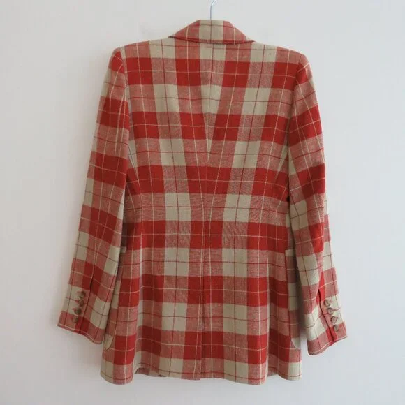 SMYTHE Patch Pocket Birkin Blazer in Rust Spring Tweed - Women's Size US 6 - Picture 12 of 16